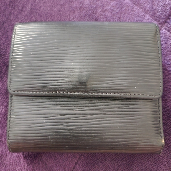 Authentic - Louis Vuitton Epi Black Coin Card Bill wallet Pocket Vintage - Picture 2 of 11